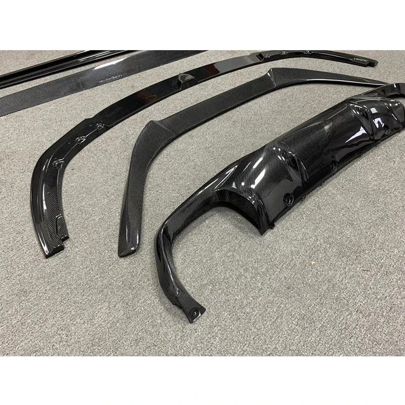 AC Style Carbon Fiber Body Kit for  M8 F91 Exterior Accessories with Side Skirts Rear Spoiler Front Lip Rear Diffuser